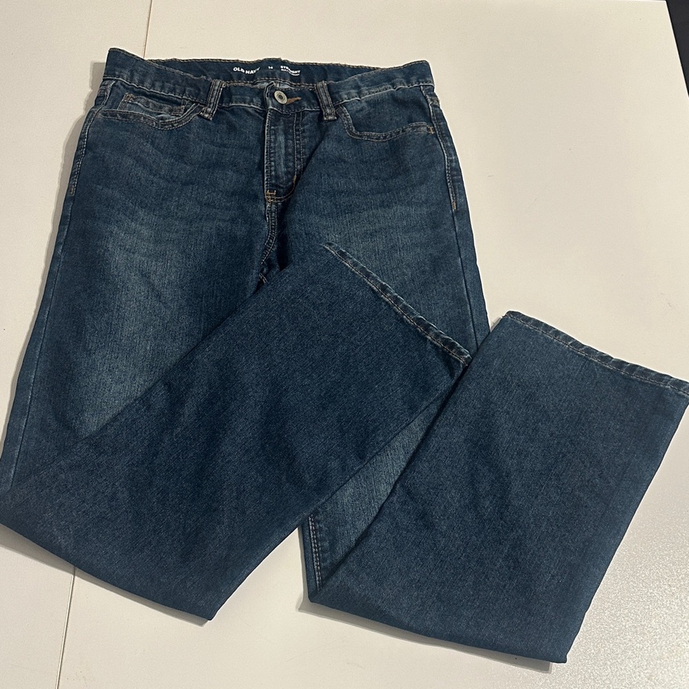 Old Navy Dark Blue Straight Jeans